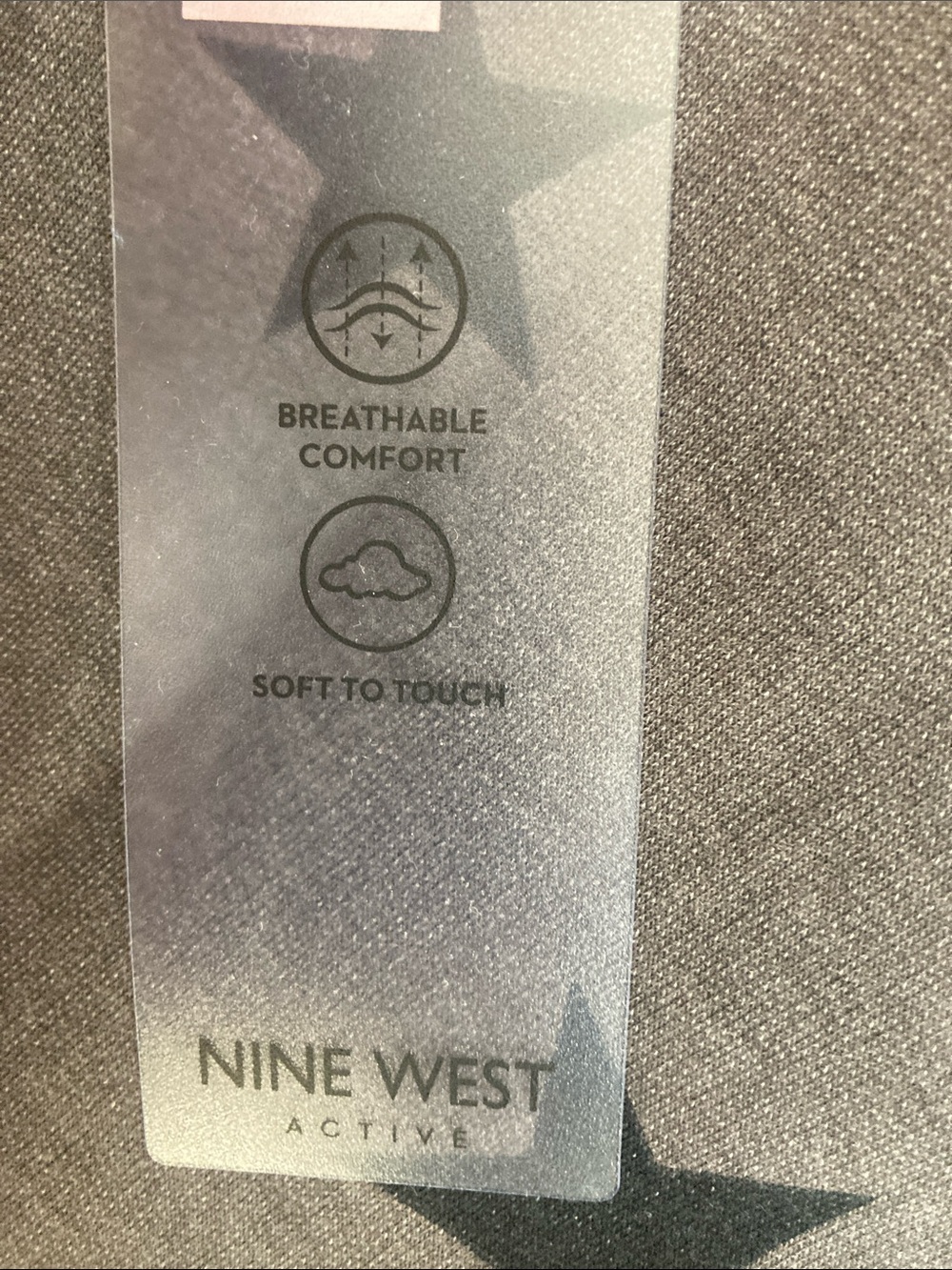 Nine West star print gray black sweatshirt with zip pocket detail size 2X - Picture 11 of 16